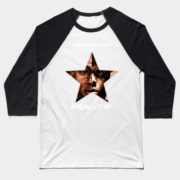 Black Star Baseball T-Shirt by StrictlyDesigns